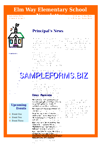 School Newsletter Template 1 dot pdf free