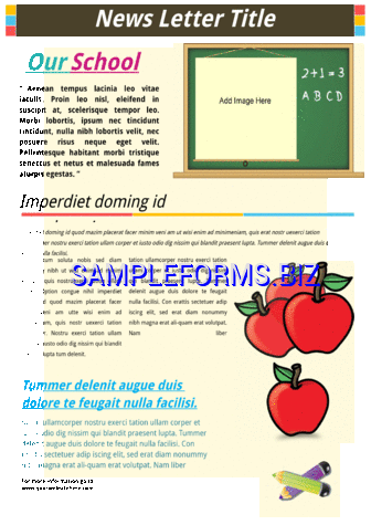 School Newsletter Template 2 doc pdf free