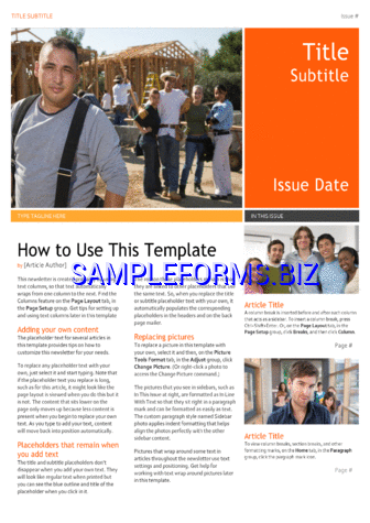 School Newsletter Template 3 dotx pdf free