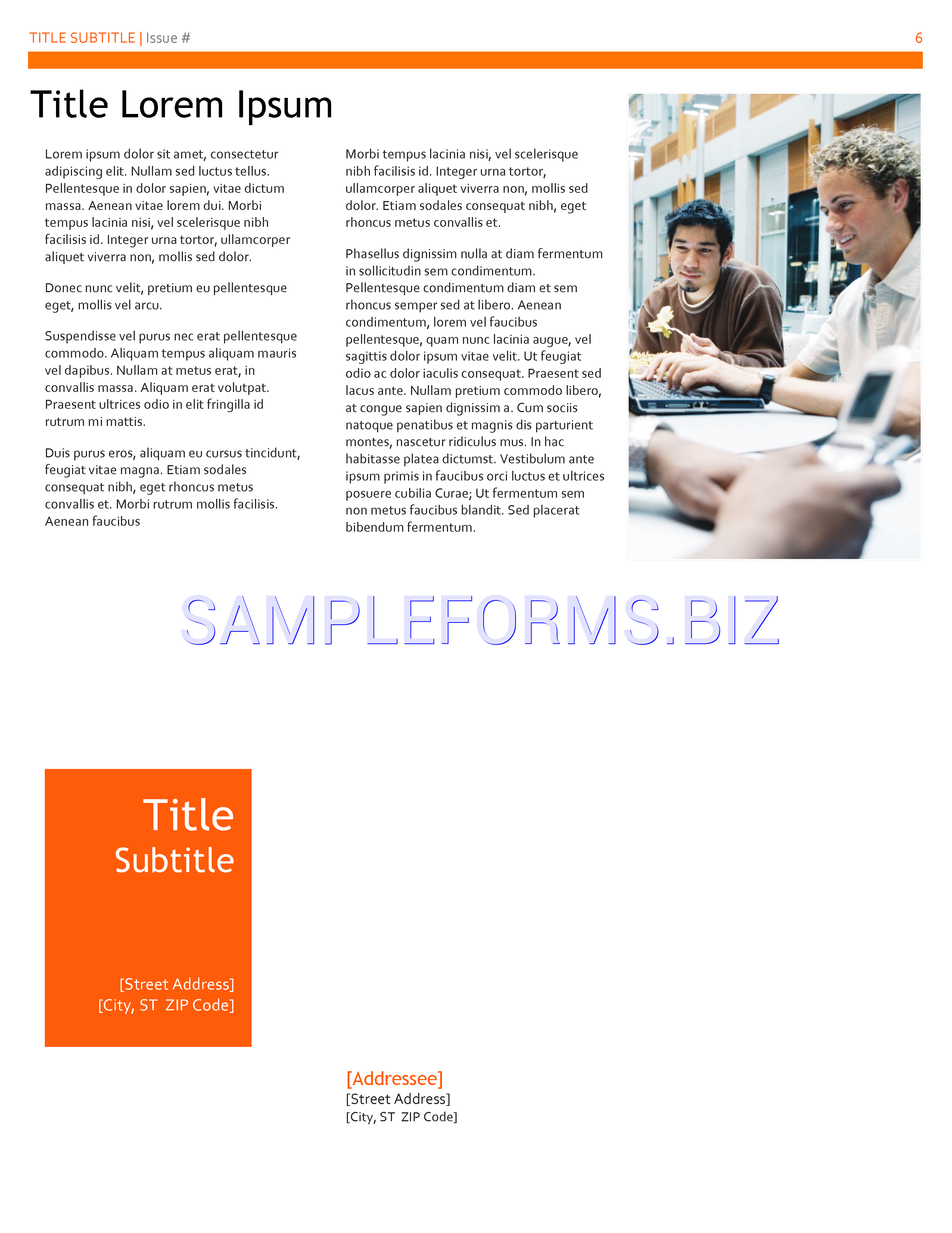 Preview free downloadable School Newsletter Template 3 in PDF (page 6)
